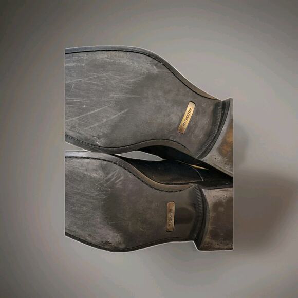 Magnanni Dress Shoes Men's 10 D Black Nappa Leather Cap Toe Oxford Frederico - Picture 16 of 16